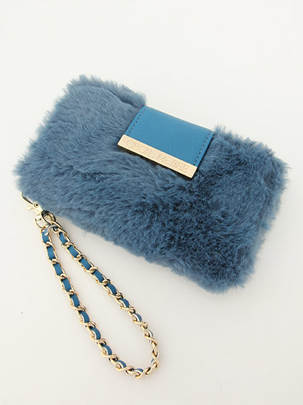 カラーフェイクファーiphoneケース