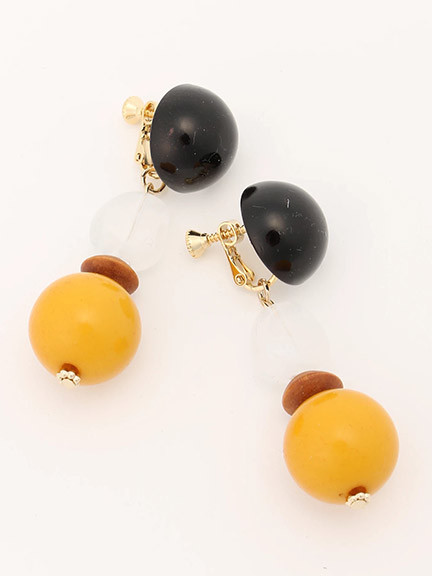 異素材パーツMIXイヤリング