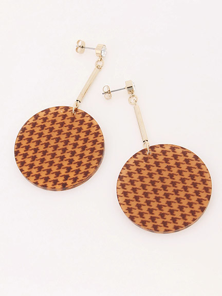 千鳥柄モチーフ×メタルスティックピアス