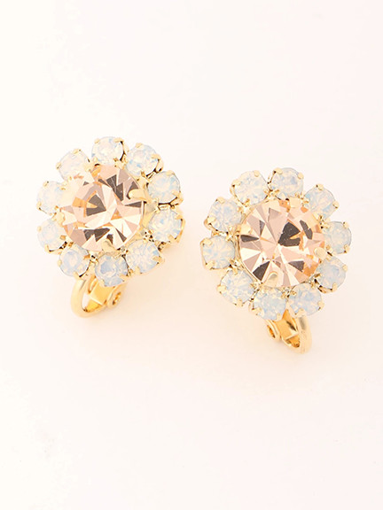 クリアストーン付きイヤリング