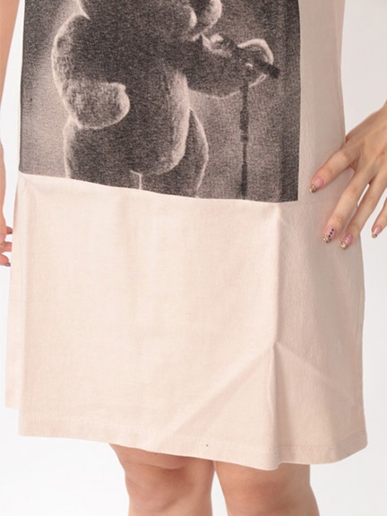 衿付ベアプリントTシャツOP｜Ank Rouge(アンクルージュ)のワンピース｜ファッション通販 Ailand（アイランド）