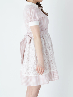 オーバーレースギンガムワンピース
