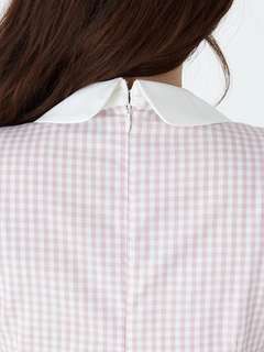 オーバーレースギンガムワンピース