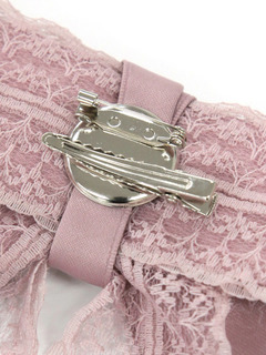 ビジューリボンブローチ