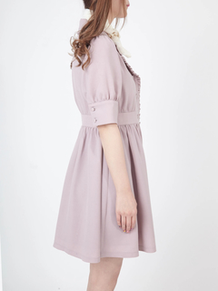 レーススカーフ付き前開きワンピース