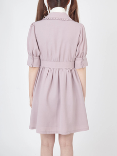 レーススカーフ付き前開きワンピース