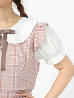 チェック柄SET/UP風パフOP