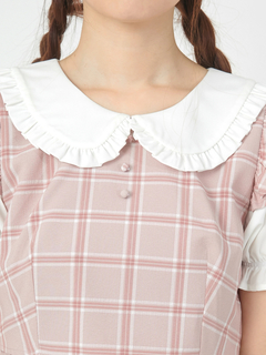 チェック柄SET/UP風パフOP