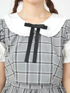 チェック柄SET/UP風パフOP