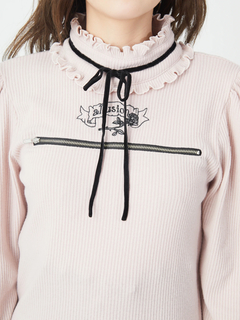 ロゴ刺繍テレコプルオーバー