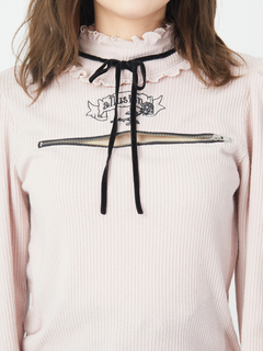 ロゴ刺繍テレコプルオーバー