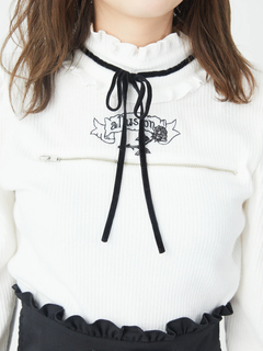 ロゴ刺繍テレコプルオーバー