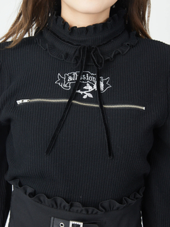 ロゴ刺繍テレコプルオーバー