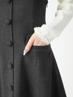 サスペンダーハイウエストフレアSK