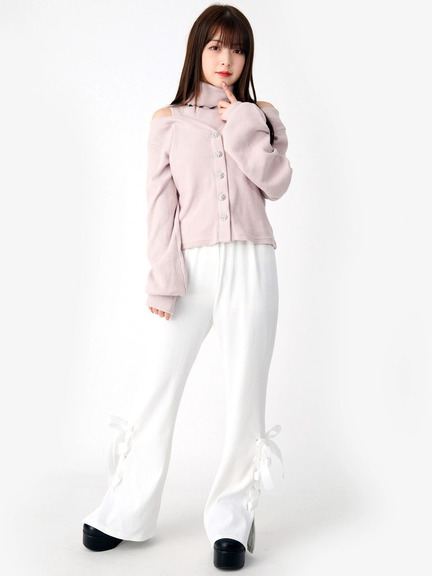 スピンドルテレコパンツ(オフホワイト)