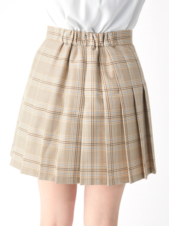 チェック柄タックプリーツSK