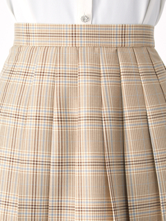 チェック柄タックプリーツSK