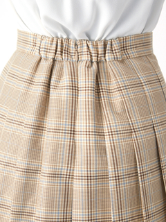 チェック柄タックプリーツSK