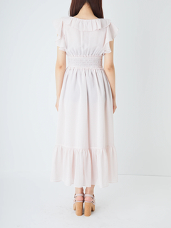 シアーチェックティアードロングOP