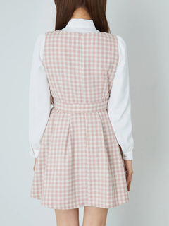 パールバックルベルトギンガムツイードJSK