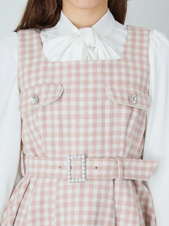 パールバックルベルトギンガムツイードJSK