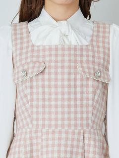 パールバックルベルトギンガムツイードJSK