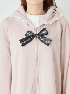 ロゴリボン付きうさ耳パーカー