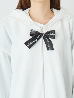 ロゴリボン付きうさ耳パーカー