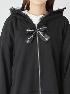 ロゴリボン付きうさ耳パーカー