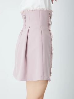 スクエアビジューハイウエストスカート