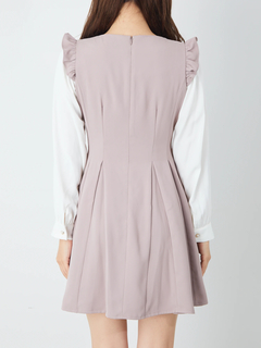 フロントリボンスクエアネックワンピース