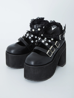 ハートリボン厚底シューズ