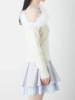 キラキラフェザーオフショルニットTOPS
