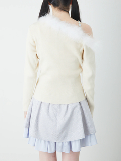 キラキラフェザーオフショルニットTOPS