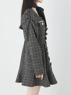 リボンスカーフ ツイードレディーワンピース