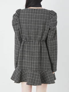 リボンスカーフ ツイードレディーワンピース