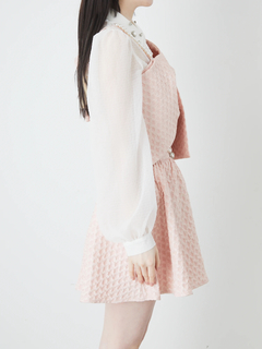 ふくれジャガードリボンビスチェ