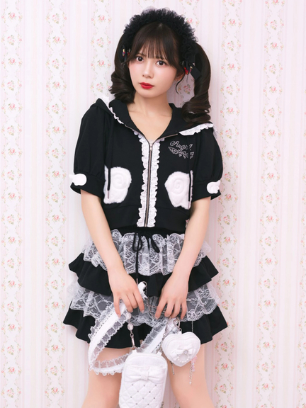 天使のチャーム裏毛スカート(グレー)