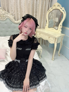 ハートドット千鳥ティアードスカパン