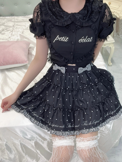 ハートドット千鳥ティアードスカパン