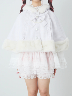 ネコちゃんキラキラツイードポンチョ