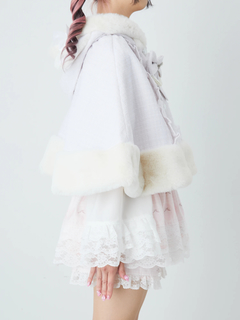 ネコちゃんキラキラツイードポンチョ