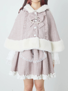 ネコちゃんキラキラツイードポンチョ