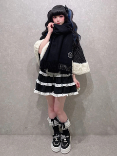 ネコちゃんキラキラツイードポンチョ