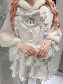 ネコちゃんキラキラツイードポンチョ