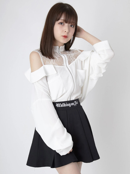 ストリートゆるブラウス(ホワイト)