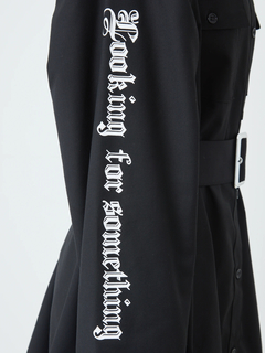 ロゴプリントシャツワンピース