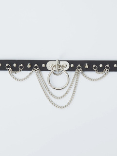 合皮チェーンチョーカー