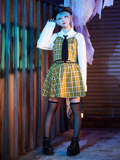 チェックギャザーSK