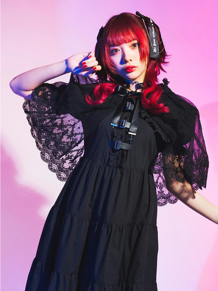 スカラップレースケープ(ホワイト)